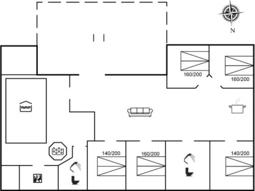 un schéma fonctionnel d'un schéma fonctionnel d'un bâtiment dans l'établissement Holiday Home Livni - 3-8km from the sea by Interhome, à Tagholm