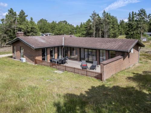 an overhead view of a house with a deck at Holiday Home Stojanka - 1km from the sea by Interhome in Mølby