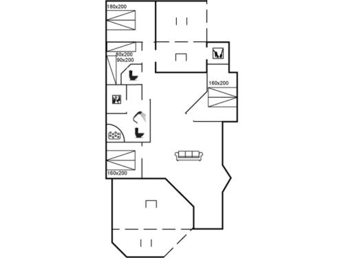 un plan d'étage d'une maison dans l'établissement Holiday Home Vivan - 3-8km from the sea by Interhome, à Tagholm