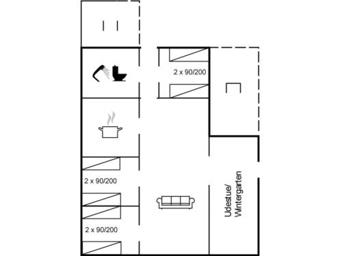 a schematic diagram of the experimental facility at Holiday Home Redward - 1km from the sea by Interhome in Mølby