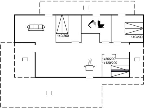 un plan d'étage d'une maison dans l'établissement Holiday Home Turkka - 3-8km from the sea by Interhome, à Tagholm