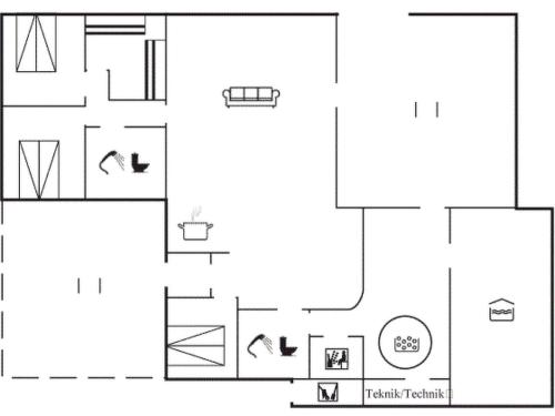 Pelan lantai bagi Holiday Home Tuula - 1-1km from the sea by Interhome