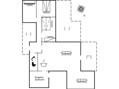 a floor plan of a house at Holiday Home Dalia - 200m from the sea by Interhome in Vejers Strand