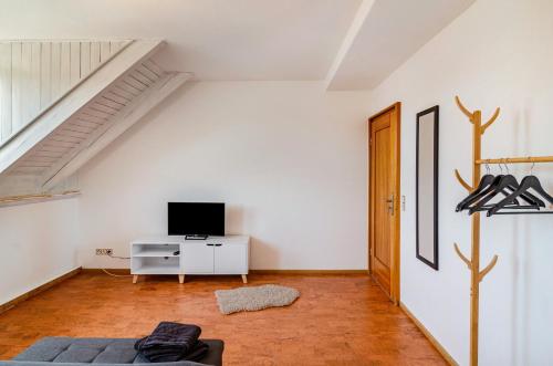 Televisyen dan/atau pusat hiburan di Appartement Männerleben