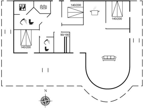 a schematic diagram of the experimental facility at Holiday Home Aslaug - 500m from the sea by Interhome in Havrvig