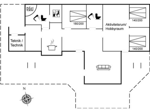 a block diagram of a laboratory with different types of materials at Holiday Home Niesina - from the sea by Interhome in Bjerregård