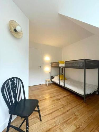 Postel nebo postele na pokoji v ubytování Appartement BZH