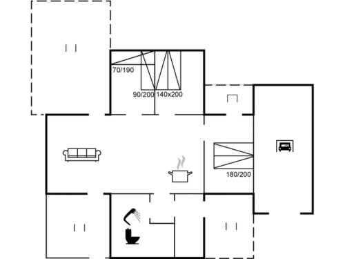 a floor plan of a house at Holiday Home Jespar - 300m from the sea by Interhome in Løkken