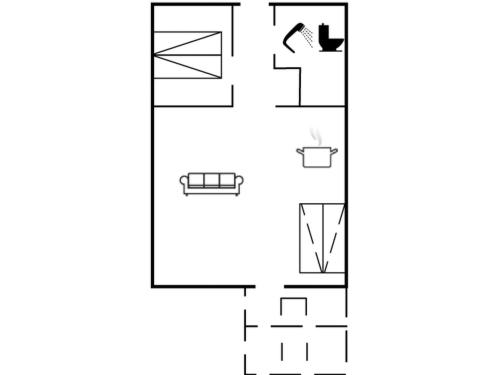 a floor plan of a house with a staircase at Apartment Helke - 150m from the sea by Interhome in Løkken