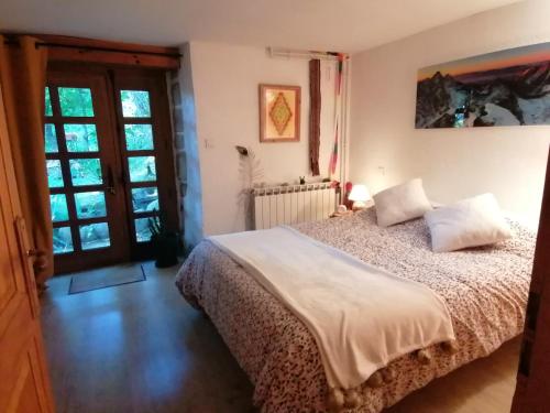 Ένα ή περισσότερα κρεβάτια σε δωμάτιο στο Studio Nature