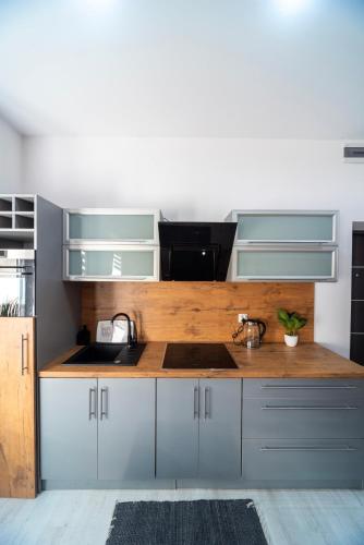 Una cocina o zona de cocina en Apartament pod Zamkiem Książ "Nowa Szwajcarka"
