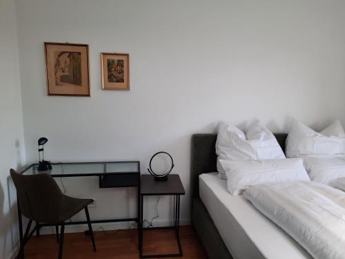 Katil atau katil-katil dalam bilik di Ferienwohnung Knieschke