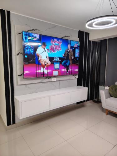 TV a/nebo společenská místnost v ubytování DepartamentoA1
