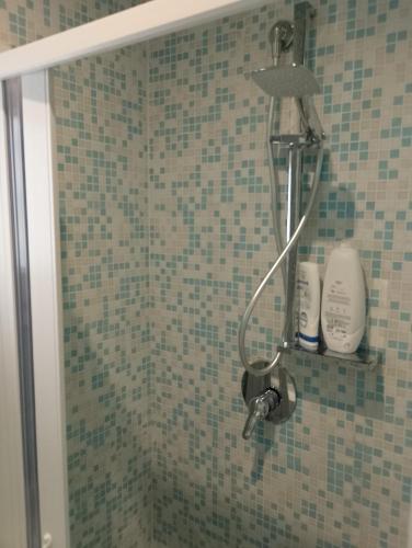 a shower with a shower head in a bathroom at La Casa dell'Architetto in Bari