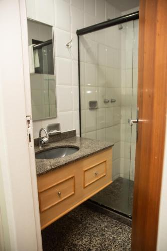 Koupelna v ubytování Hotel da Lea
