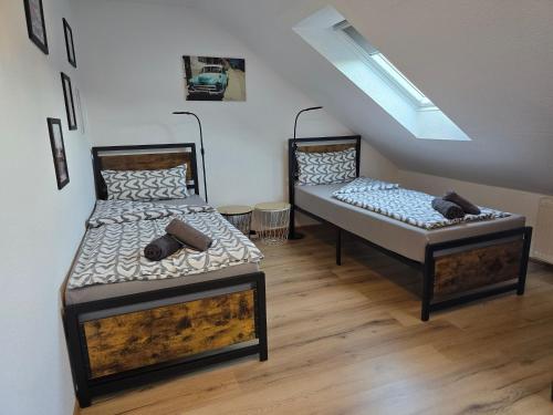 Ένα ή περισσότερα κρεβάτια σε δωμάτιο στο Villa Dacha