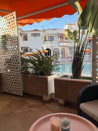Πισίνα στο ή κοντά στο Apartment with terrace and pool, Los Cristianos