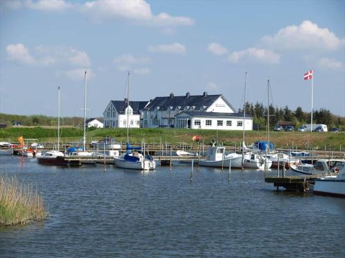 a bunch of boats docked at a marina with houses at C11308-Tarm-Stikkelsbaervej-41 in Tarm