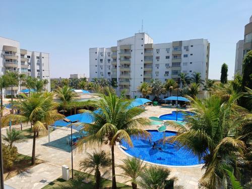 Bazén v ubytování Maravilhoso Apto de 2 Quartos - Lagoa Quente nebo v jeho okolí