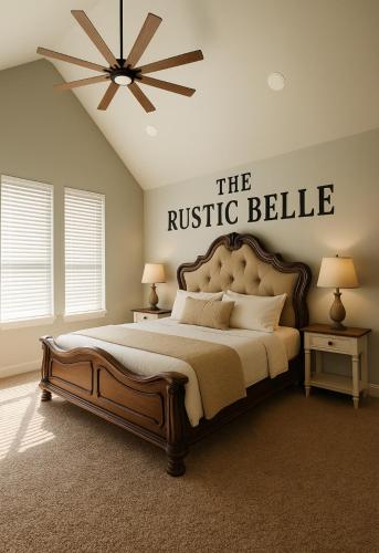 The Rustic Belleにあるベッド