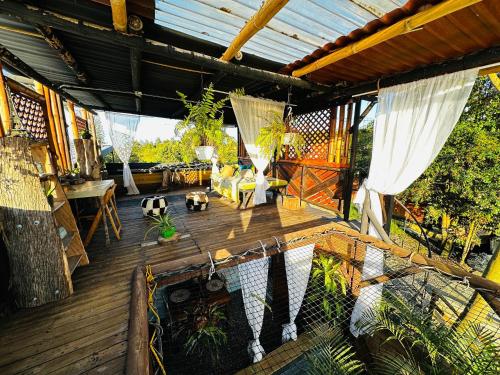 Jardín al aire libre en Ecohotel campestre Rionegro-A 20 minutos del aeropuerto