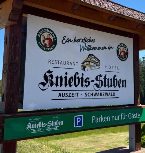 a sign at the entrance to a resort at Hotel Kniebis-Stuben in Kniebis
