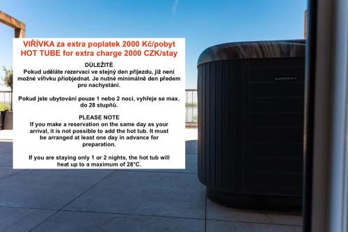 Pálavské Apartmány Original s vířivkou a výhledem na jezero