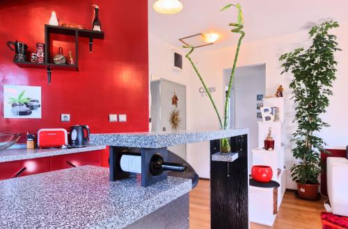 A kitchen or kitchenette at Apartment Sunny Stone