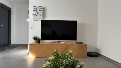 TV a/nebo společenská místnost v ubytování FeWo Souterrain TT-Bodensee