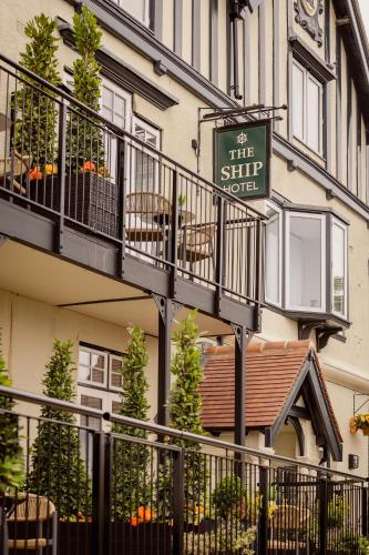a building with a sign that reads the stick house at The Ship Hotel in Southend-on-Sea