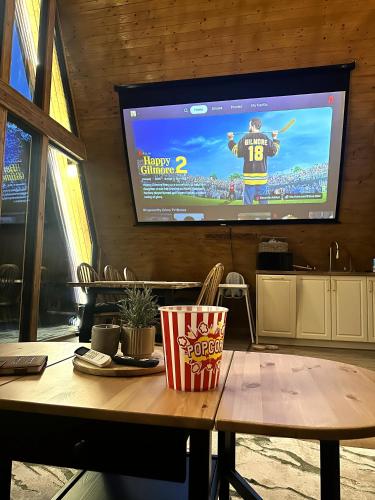 TV a/nebo společenská místnost v ubytování Cabana Zeneris