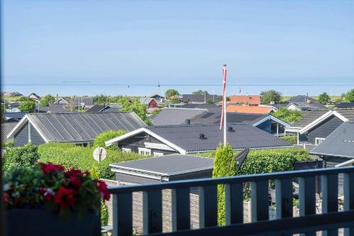 a view of a city from a balcony with houses at N332-Karrebaeksminde-Ronhave-Parkvej-88 in Karrebæksminde