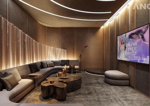 Posezení v ubytování The Song Premium Apartment - Căn Hộ Du Lịch Biển - Anh Khoa Homestay