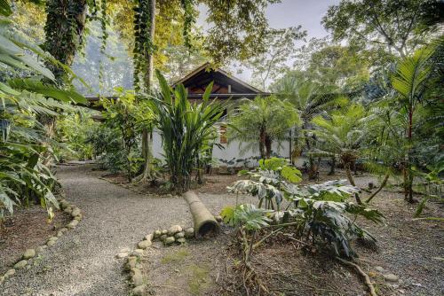 a house in the middle of a garden with trees at ZEN Villa in Punta Uva