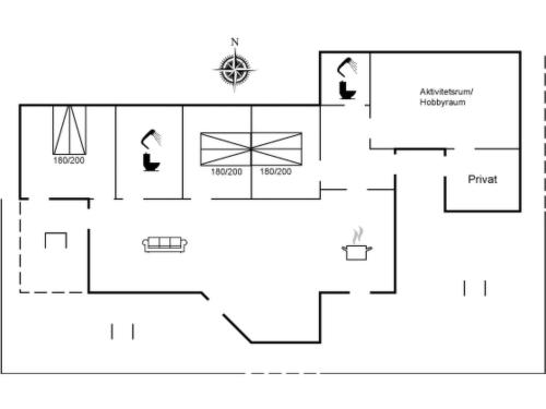 a floor plan of a building with diagrams at Holiday Home Antina - 400m from the sea by Interhome in Hjørring