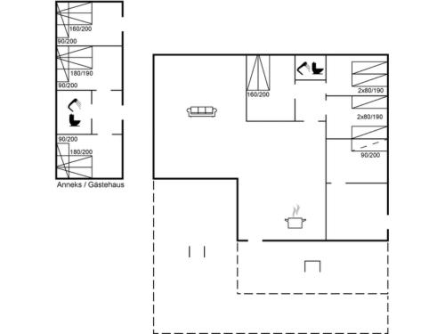 a floor plan of a house at Holiday Home Efka - 175m from the sea by Interhome in Asnæs
