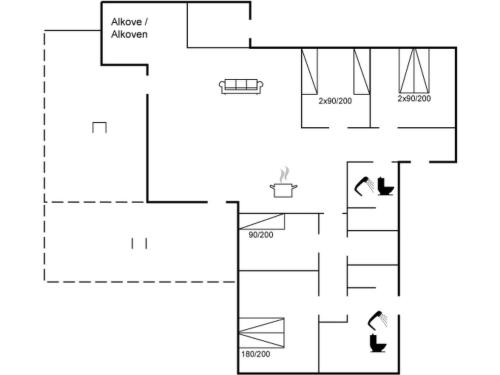 a schematic diagram of the experimental facility at Holiday Home Rikkie - 150m to the fjord by Interhome in Rørvig