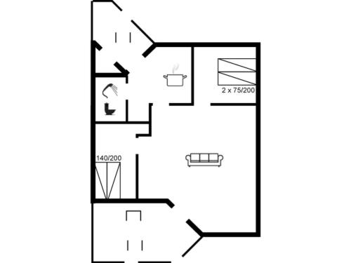 a picture of a floor plan of a house at Holiday Home Kerrin - 300m from the sea by Interhome in Asnæs
