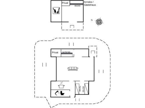 a floor plan of a house at Holiday Home Sander - 800m from the sea by Interhome in Højby