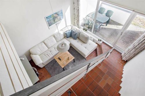 an overhead view of a living room with a white couch at JB129-Brovst-Strandvejen-150-Lejl-106 in Tranum Strand