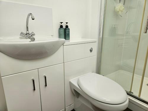Ein Badezimmer in der Unterkunft Cosy Modern Studio Apt in Wallington near Station