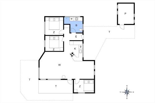a floor plan of a house at JB260-Fjerritslev-Blabaerstien-76 in Torup Strand