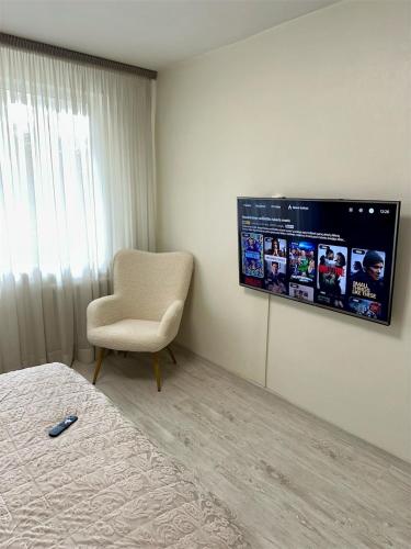 Μια τηλεόραση ή/και κέντρο ψυχαγωγίας στο Cozy Šmozy Apartamentai