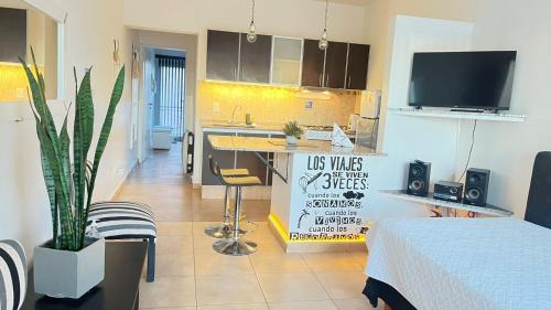 Cuisine ou kitchenette dans l'établissement Los Soles de Madryn