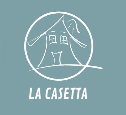 a drawing of a house in a circle with the text la casita at La Casetta in Burago di Molgora