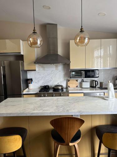 Dapur atau dapur kecil di LUXE NYC Duplex Suite