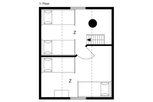 a floor plan of a small house at BLE596-Soelvesborg-Aeskemovaegen-26 in Sandbäck