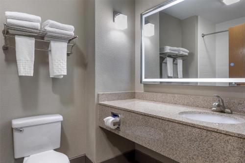 Bilik mandi di Best Western Plus Denton Inn & Suites