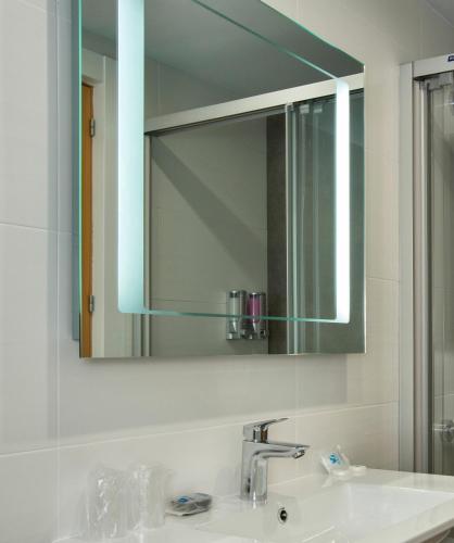Koupelna v ubytování Hotel Baviera
