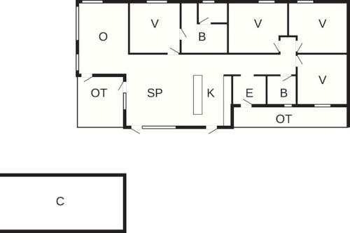 a floor plan of a house at 10 person holiday home in Vinderup-By Traum in Vinderup